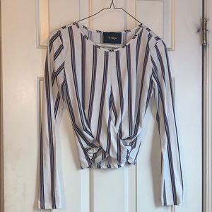 long sleeve crossover shirt.